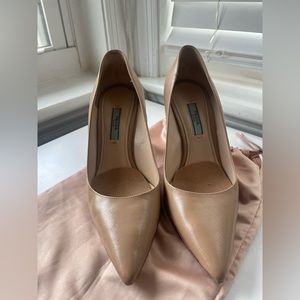 Prada tan heels